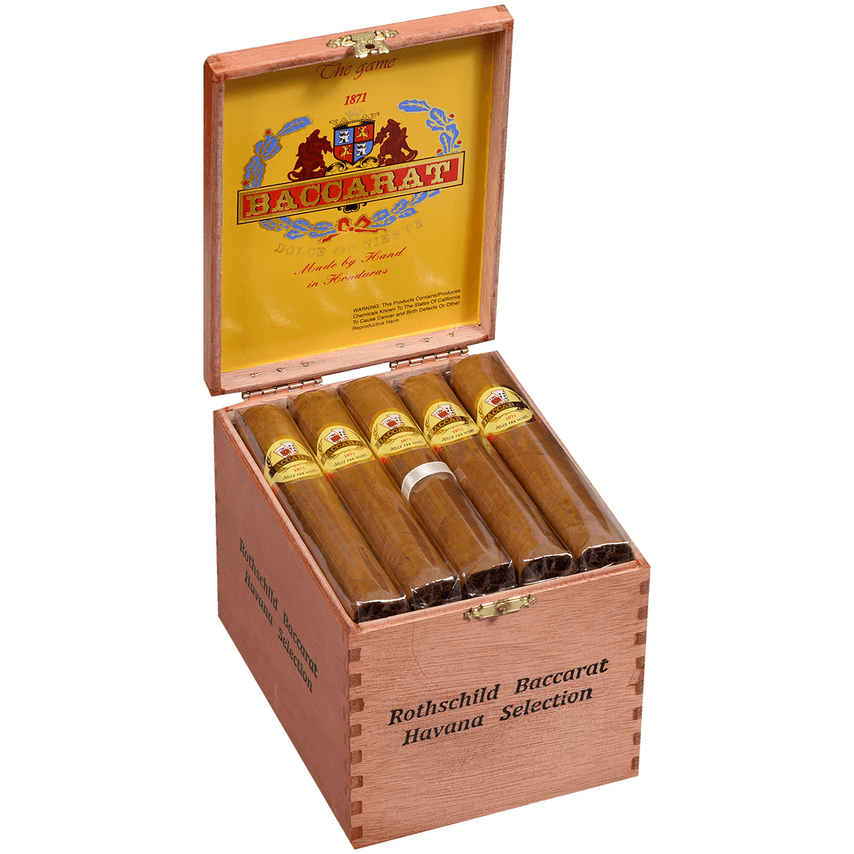 BACCARAT "THE GAME" ROTHSCHILD NATURAL 25 CT. BOX 5.00X50