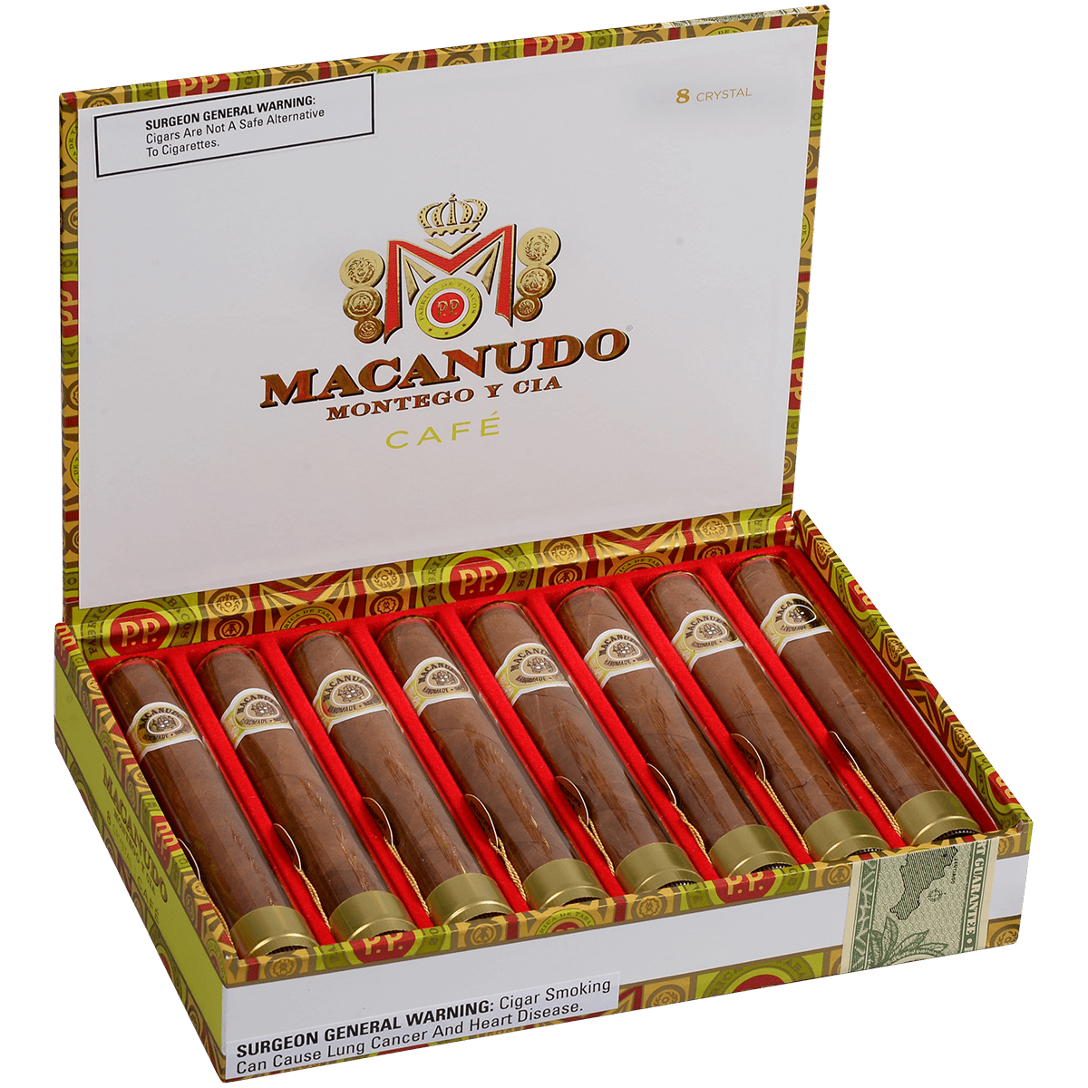 MACANUDO CAFE CRYSTAL 8 CT. BOX 5.50X50