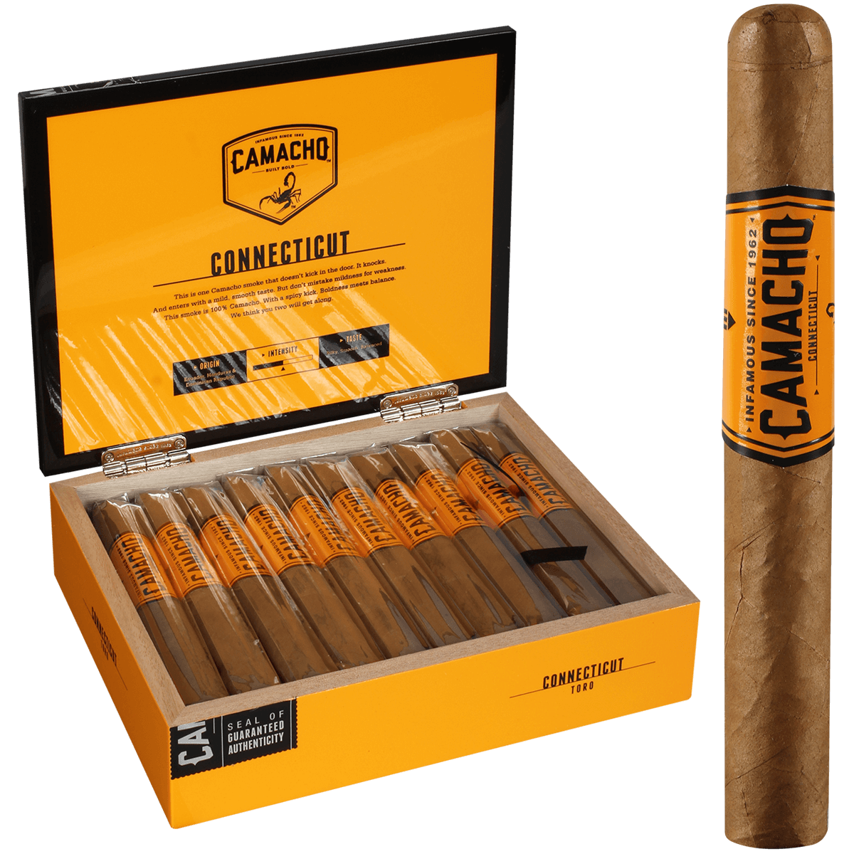 CAMACHO CONNECTICUT TORO 20 CT. BOX 6.00X50