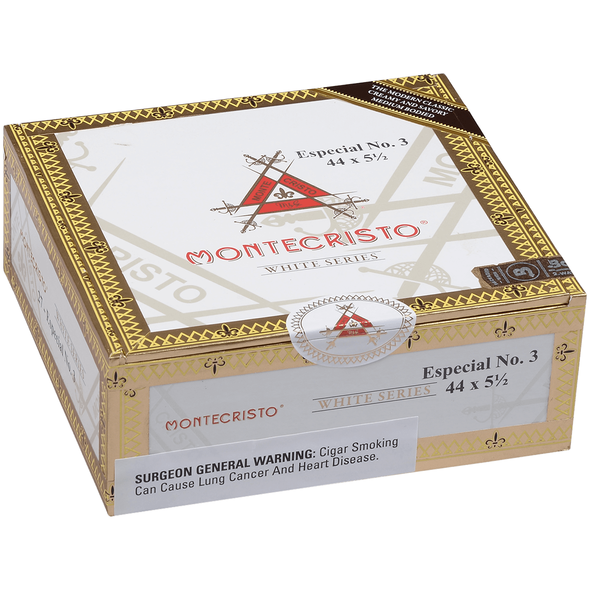 MONTECRISTO WHITE ESPECIAL NO.3 27 CT. BOX 5.50X44