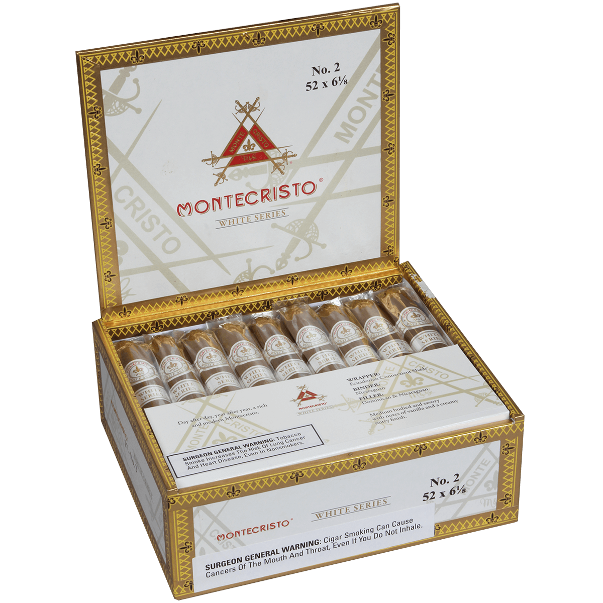 MONTECRISTO WHITE NO. 2 BELICOSO 27 CT. BOX 6.12X52