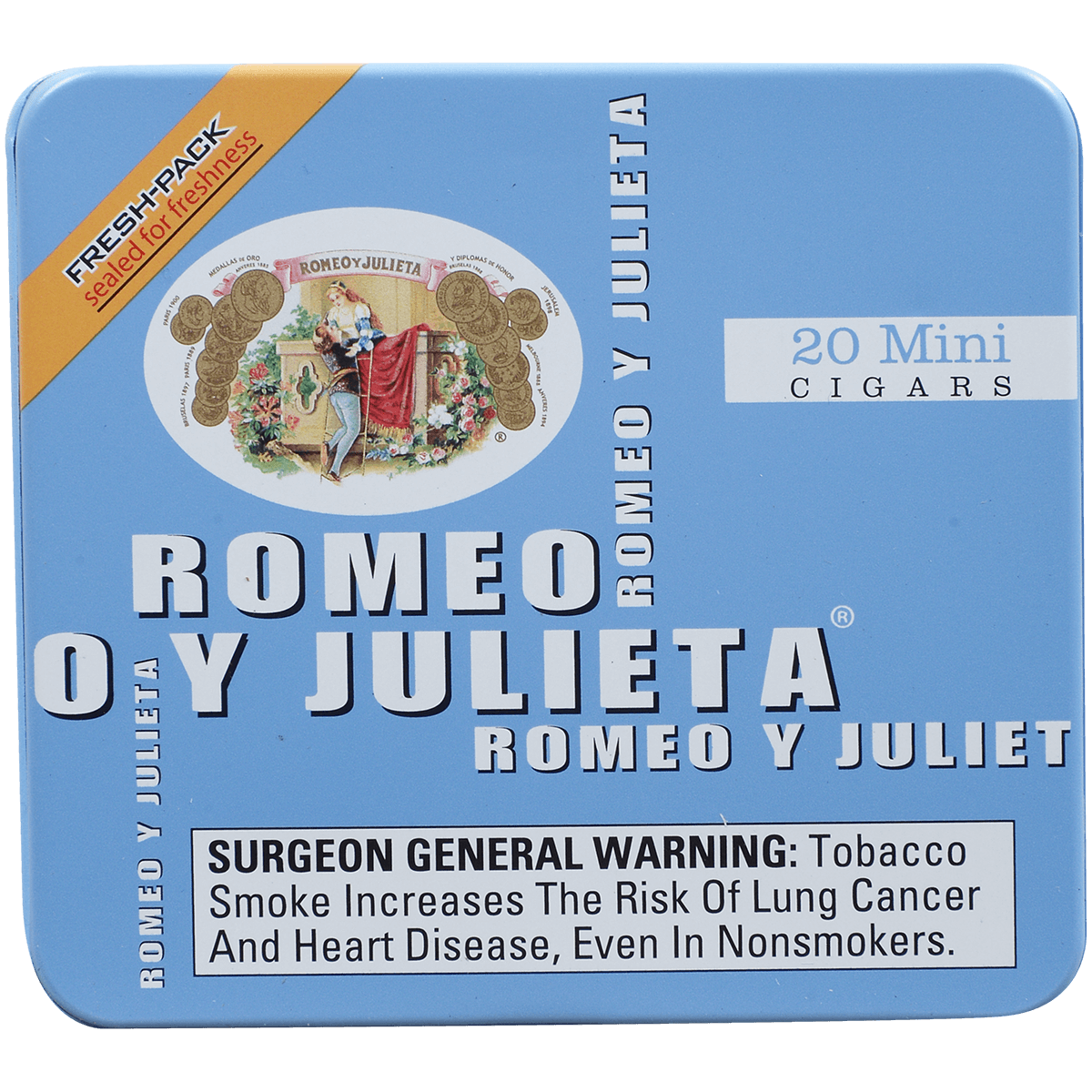 ROMEO Y JULIETA MINI (BLUE) 5/20 CT. TINS 2.875X20