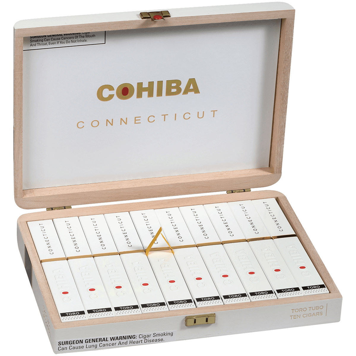 COHIBA CONNECTICUT TUBE TORO 10 CT. BOX 6.50X52