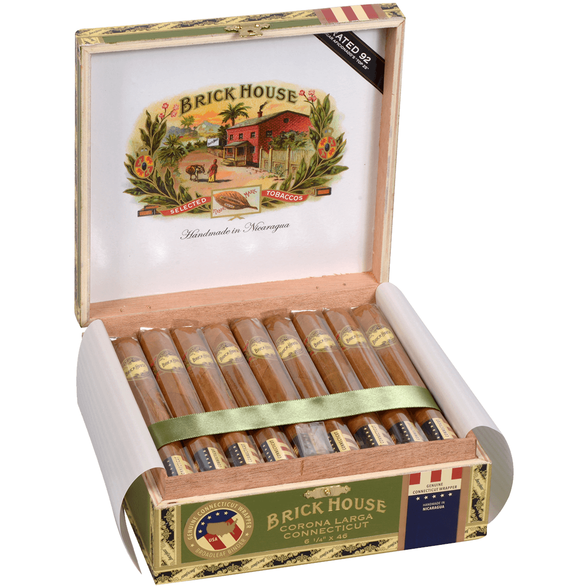 BRICK HOUSE DOUBLE CONNECTICUT CORONA LARGA 25 CT. BOX 6.25X46