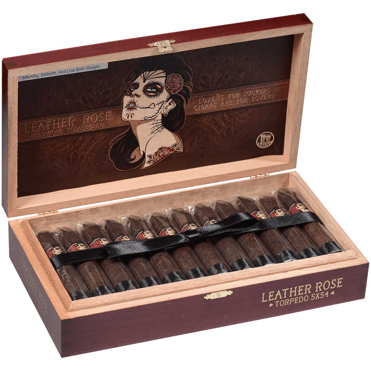 DEADWOOD LEATHER ROSE TORPEDO 24 CT. BOX 5.00X54