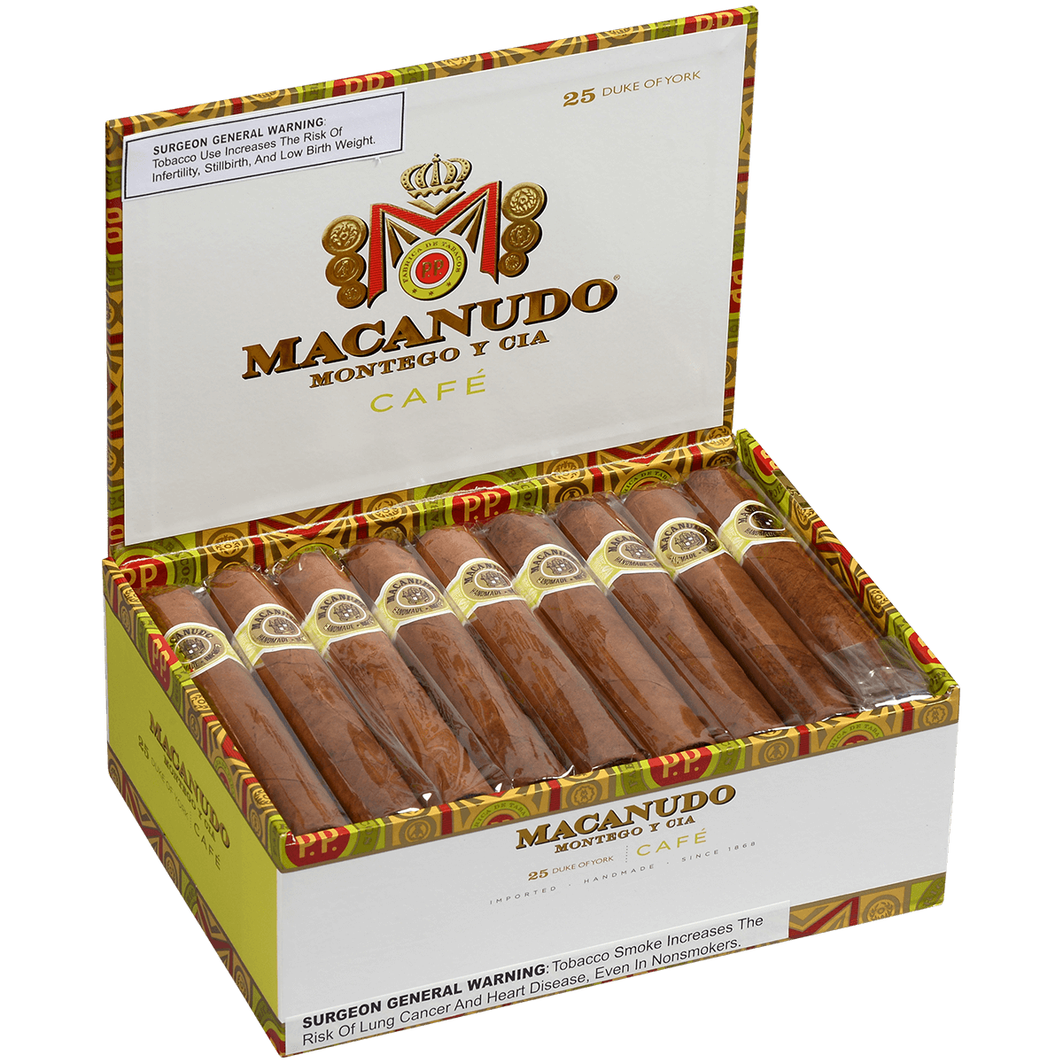 MACANUDO CAFE DUKE OF YORK 25 CT. BOX 5.25X54