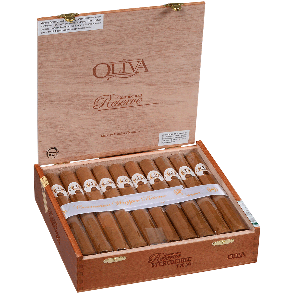 OLIVA CONNECTICUT WRAPPER RESERVE CHURCHILL 20 CT. BOX 7.00X50