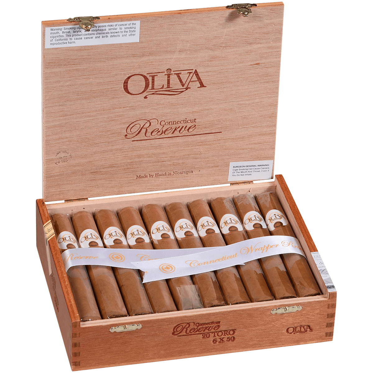 OLIVA CONNECTICUT WRAPPER RESERVE TORO 20 CT. BOX 6.00X50