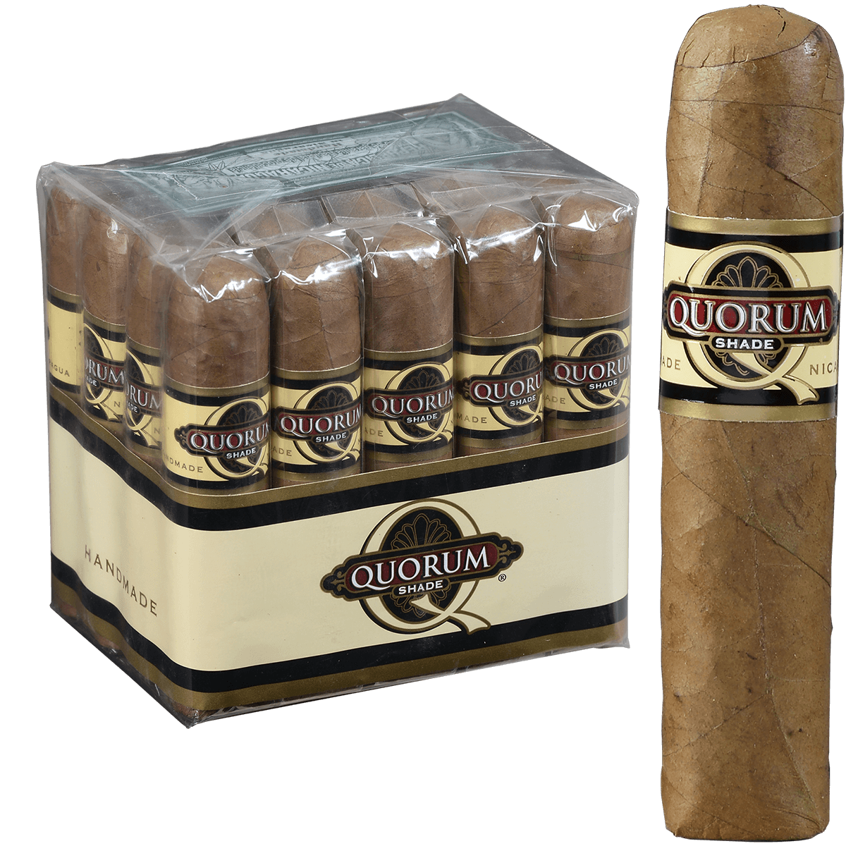 QUORUM SHADE SHORT ROBUSTO 20 CT. BUNDLE 3.50X50