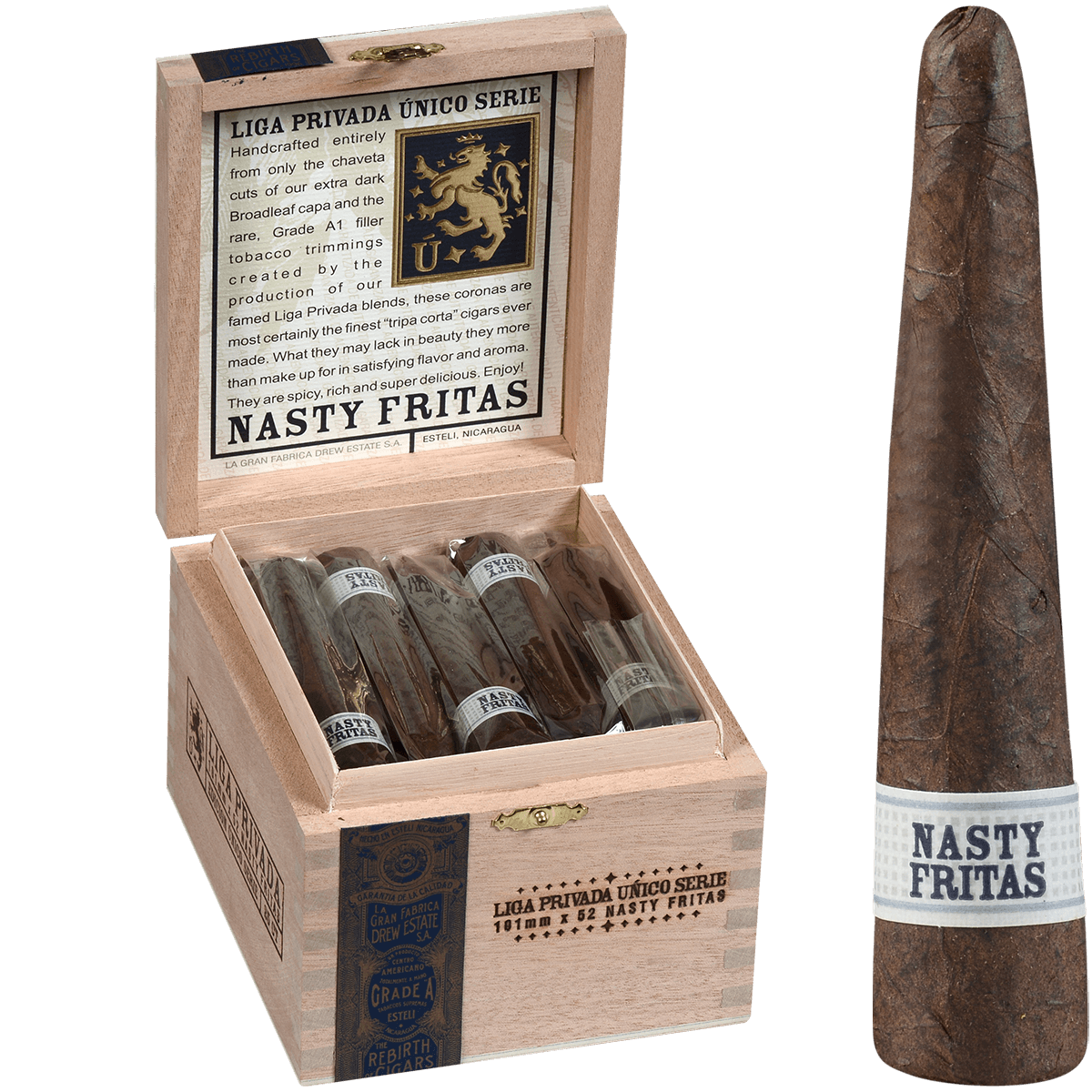LIGA PRIVADA UNICO NASTY FRITAS 25 CT. 4 X 52  BX