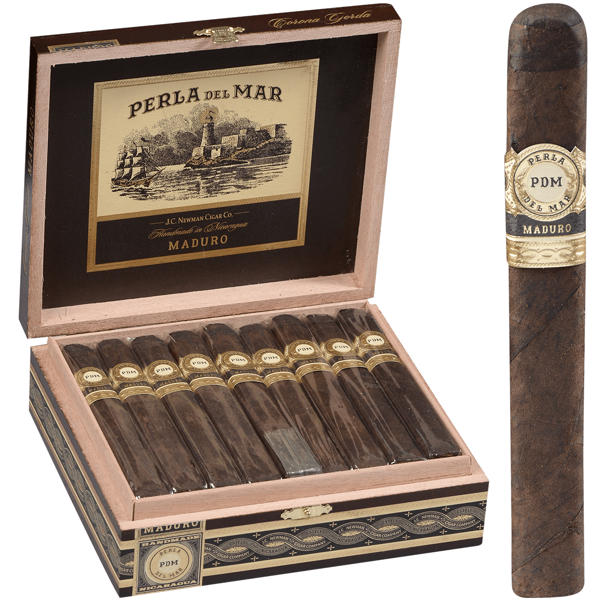 PERLA DEL MAR PERLA CORONA GORDA MADURO 25 CT. BOX 5.50X46