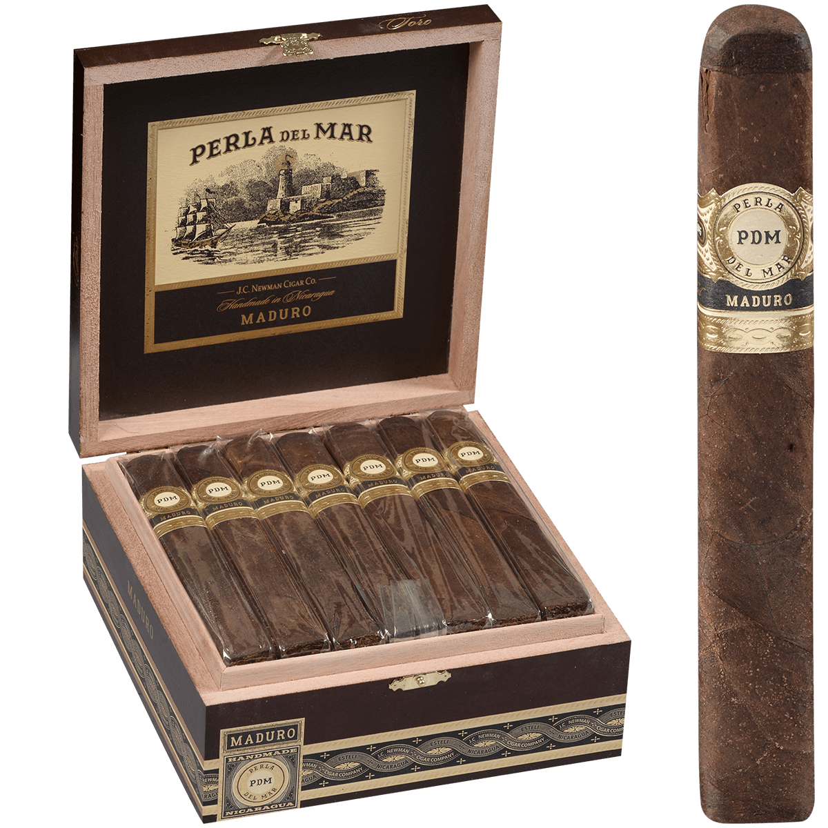 PERLA DEL MAR PERLA TORO MADURO 25 CT. BOX 6.24X52