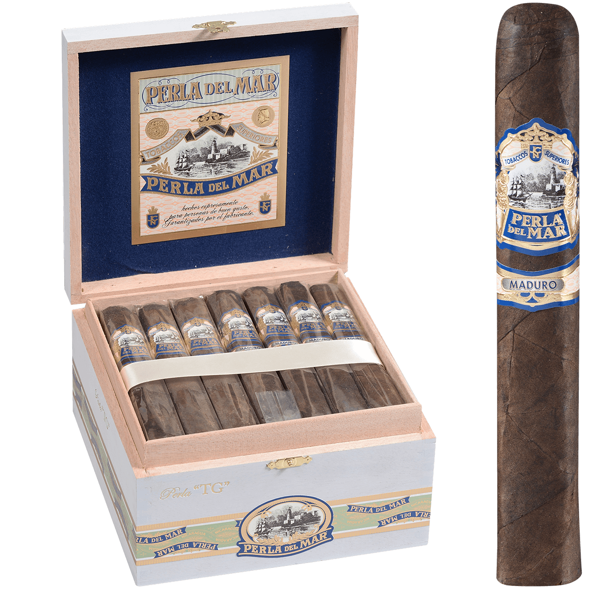 PERLA DEL MAR PERLA DOUBLE TORO MADURO 25 CT. BOX 6.00X60