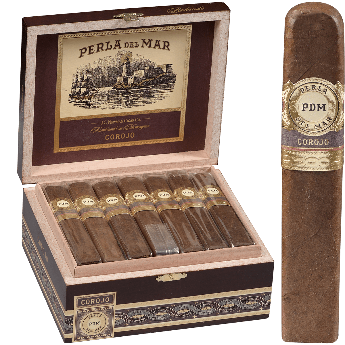PERLA DEL MAR PERLA ROBUSTO COROJO 25 CT. BOX 4.75X52