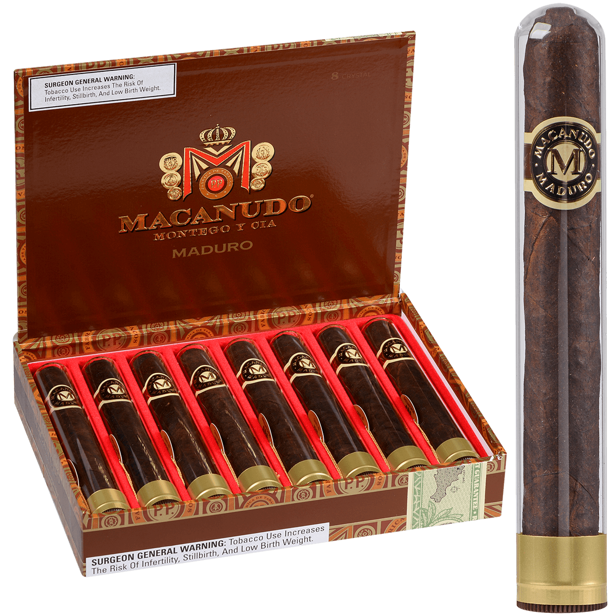 MACANUDO MADURO CRYSTAL 8 CT. BOX 5.50X50