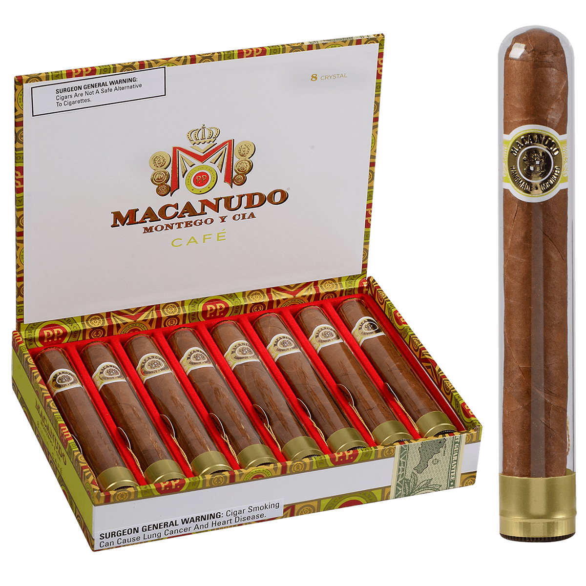 MACANUDO CAFE CRYSTAL 8 CT. BOX 5.50X50