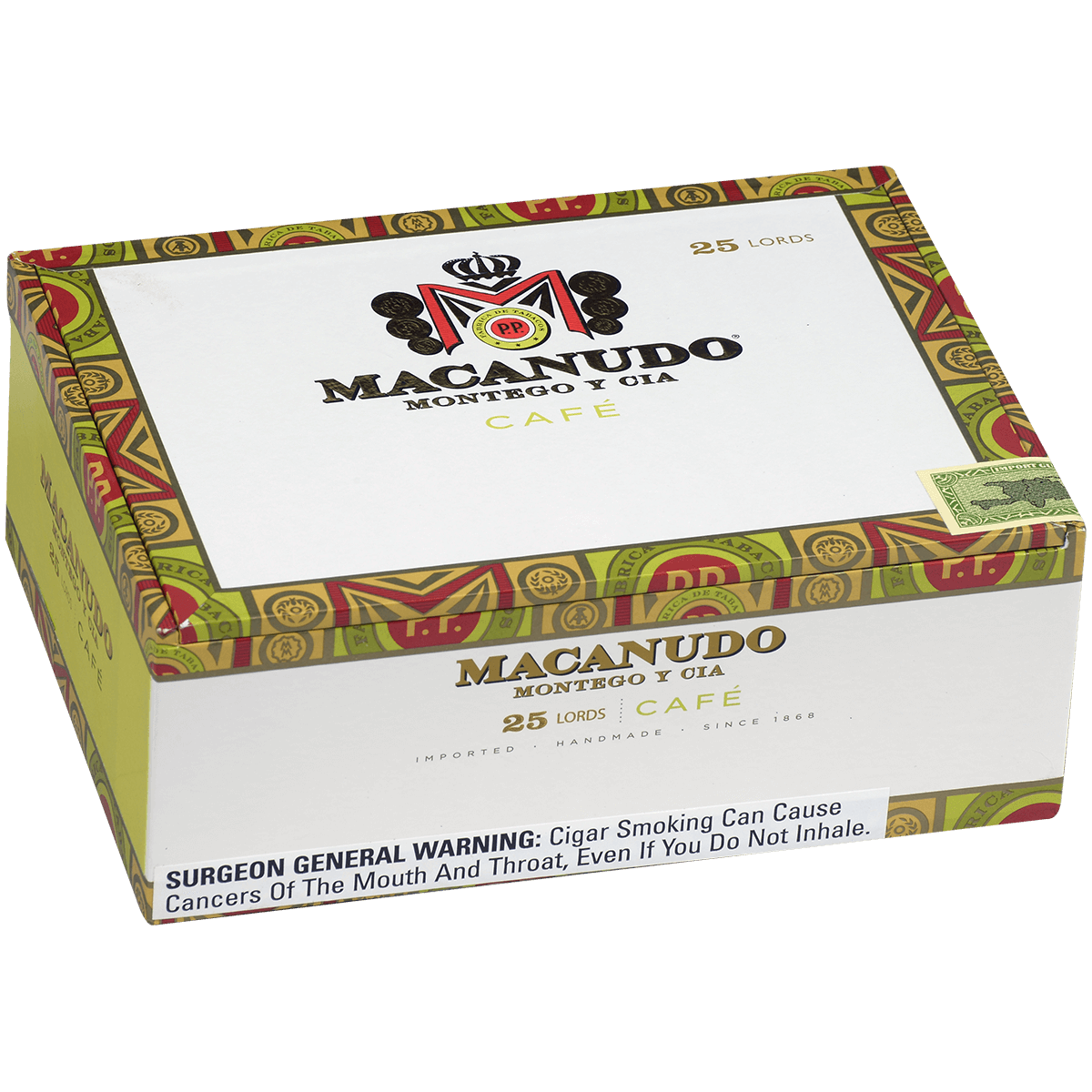 MACANUDO CAFE LORDS 25 CT. BOX 4.75X49