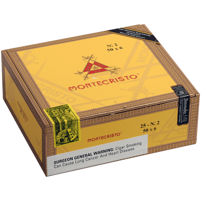 MONTECRISTO NO. 2 TORPEDO NATURAL 25 CT. BOX  6.00X50