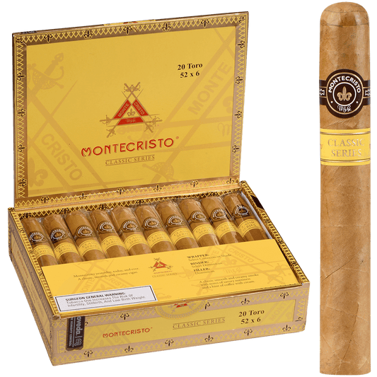 MONTECRISTO CLASSIC COLLECTION TORO 20 CT. BOX 6.00X52