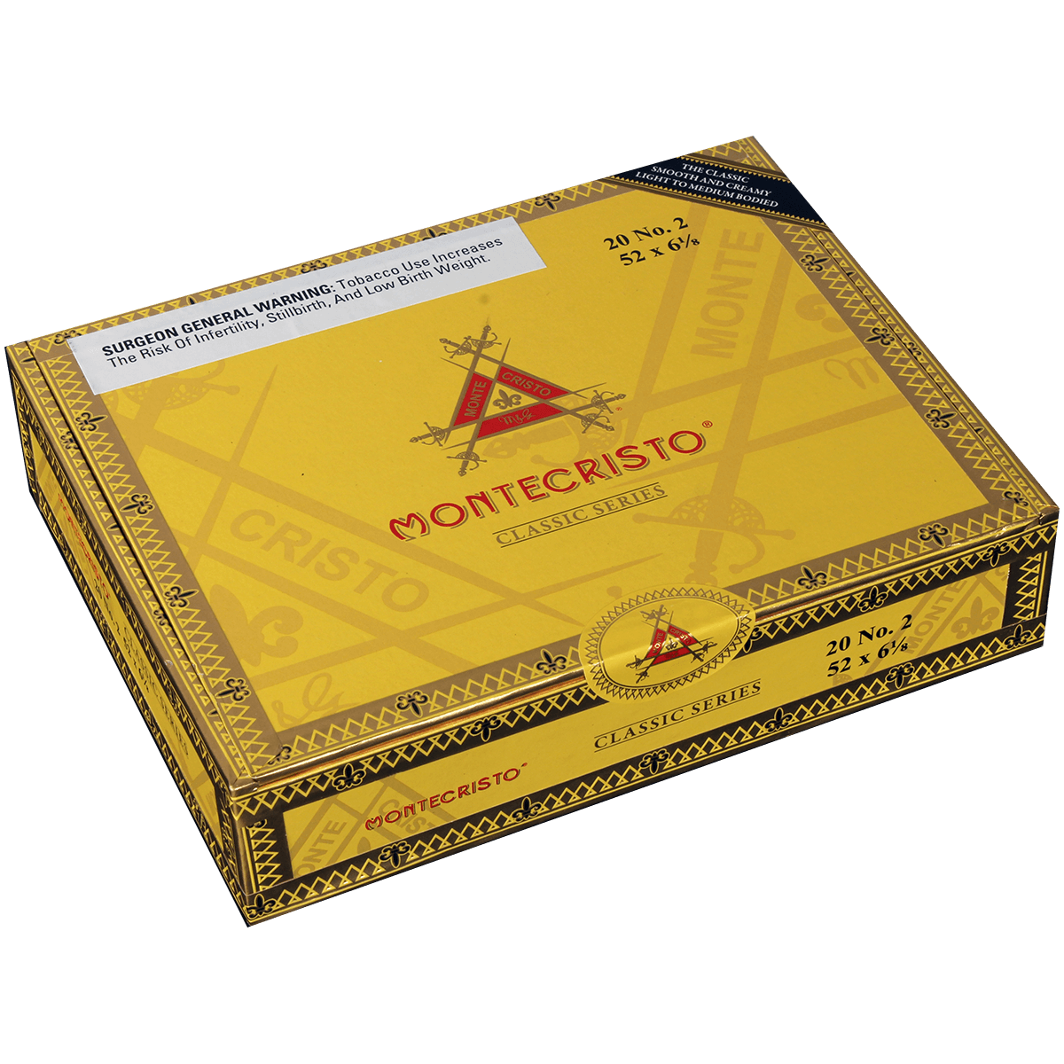 MONTECRISTO CLASSIC COLLECTION NO. 2 20 CT. BOX 6.125X52