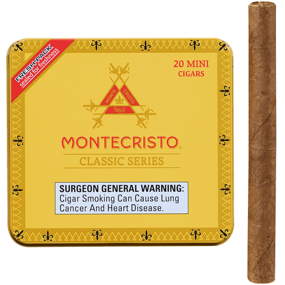 MONTECRISTO CLASSIC MINI 5/20 CT. TINS 2.875X20