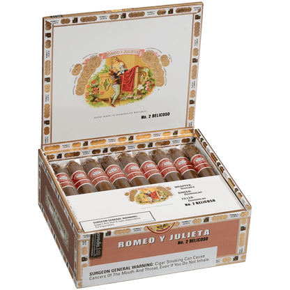 ROMEO Y JULIETA 1875 BELICOSO NO. 2 EMS 25 CT. BOX 6.12X52