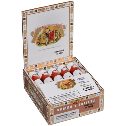ROMEO Y JULIETA 1875 CLEMENCEAUS ALUMINUM TUBOS EMS 10 CT. BOX 6.00X50