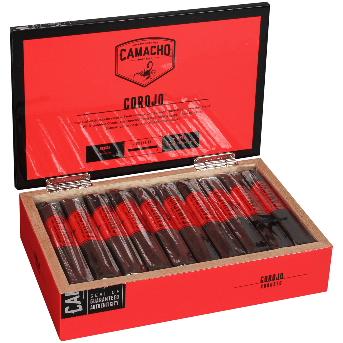 CAMACHO COROJO NATURAL ROBUSTO 20 CT. BOX 5.00X50