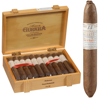 GURKHA CELLAR RESERVE 15 YR HEDONISM 20 CT. BOX 6.00X58