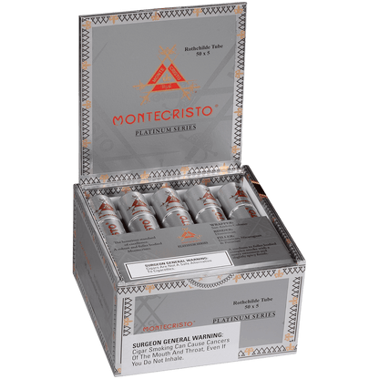 MONTECRISTO PLATINUM ROTHCHILDE TUBE 15 CT. BOX 5.00X50