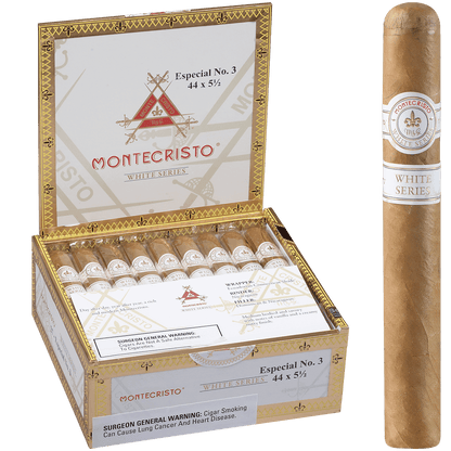 MONTECRISTO WHITE ESPECIAL NO.3 27 CT. BOX 5.50X44