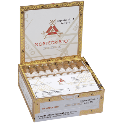 MONTECRISTO WHITE ESPECIAL NO.3 27 CT. BOX 5.50X44