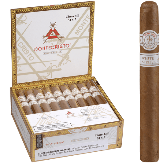 MONTECRISTO WHITE CHURCHILL 27 CT. BOX 7.00X54