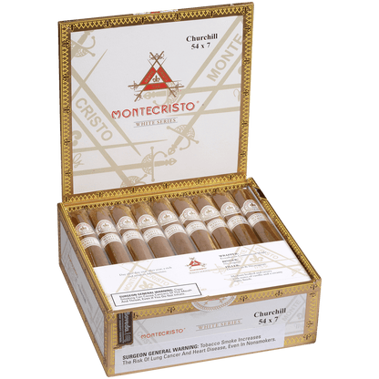 MONTECRISTO WHITE CHURCHILL 27 CT. BOX 7.00X54