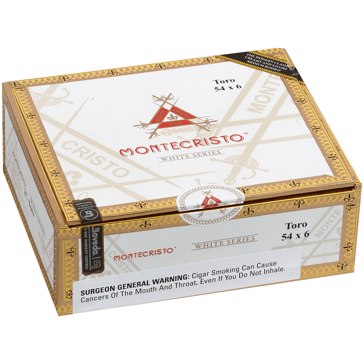 MONTECRISTO WHITE TORO 27 CT. BOX 6.00X54