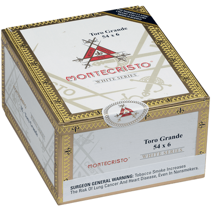MONTECRISTO WHITE TORO GRANDE TUBE 15 CT. BOX 6.00X54