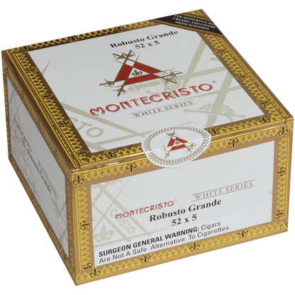 MONTECRISTO WHITE ROBUSTO GRANDE TUBE 15 CT. BOX 5.00X52