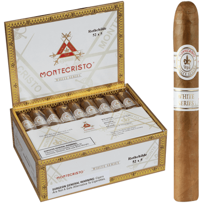 MONTECRISTO WHITE ROTHCHILDE 27 CT. BOX 5.00X52