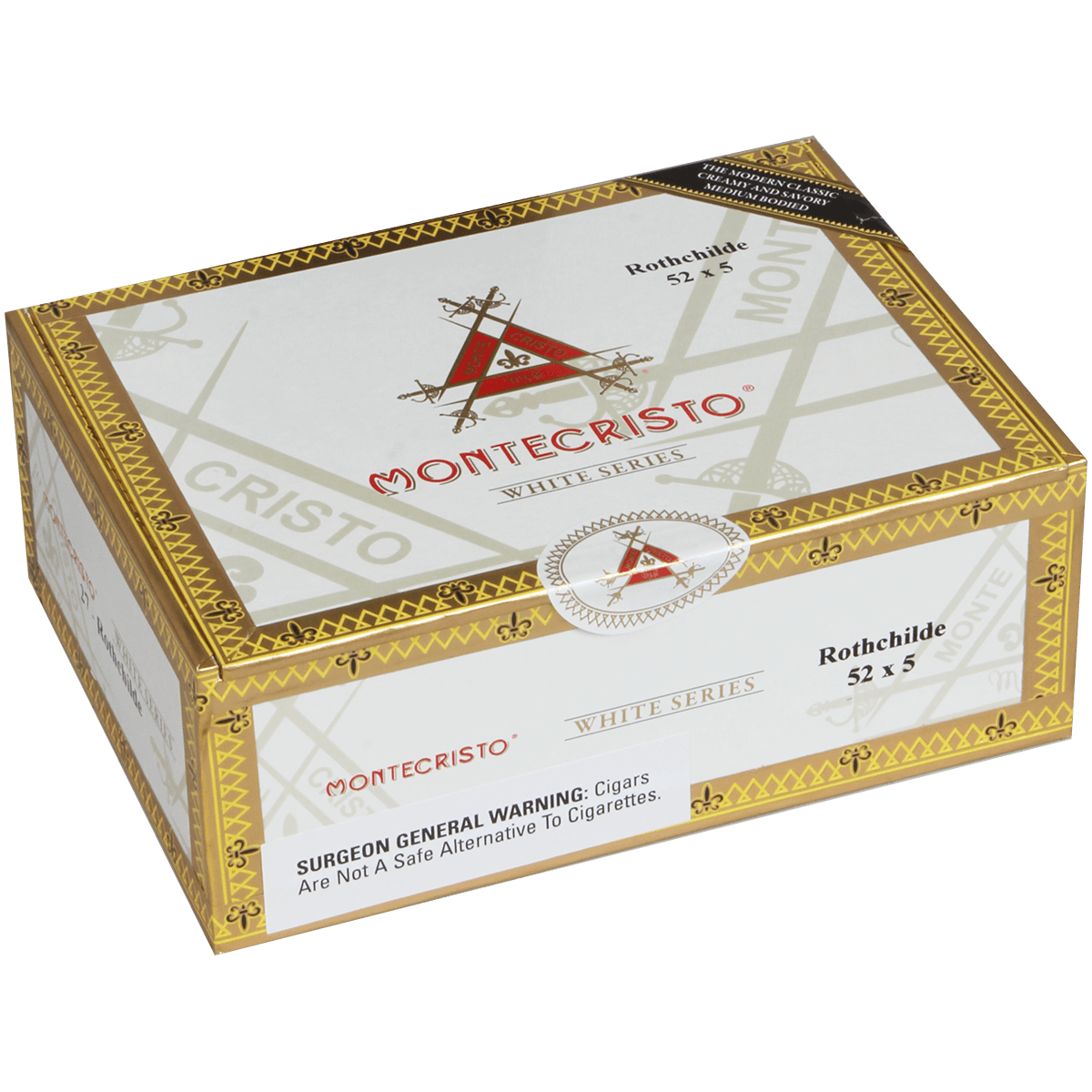 MONTECRISTO WHITE ROTHCHILDE 27 CT. BOX 5.00X52
