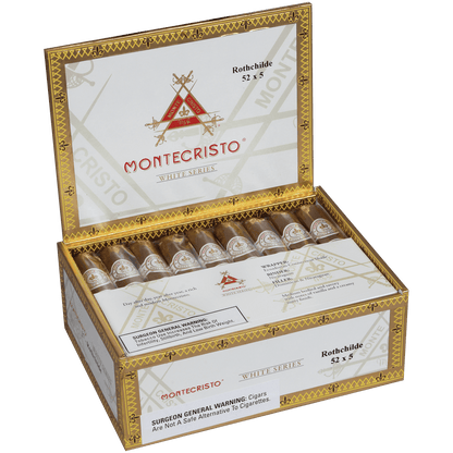 MONTECRISTO WHITE ROTHCHILDE 27 CT. BOX 5.00X52