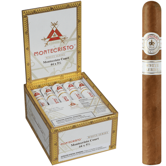 MONTECRISTO WHITE MONTECRISTO COURT TUBE 15 CT. BOX 5.50X44