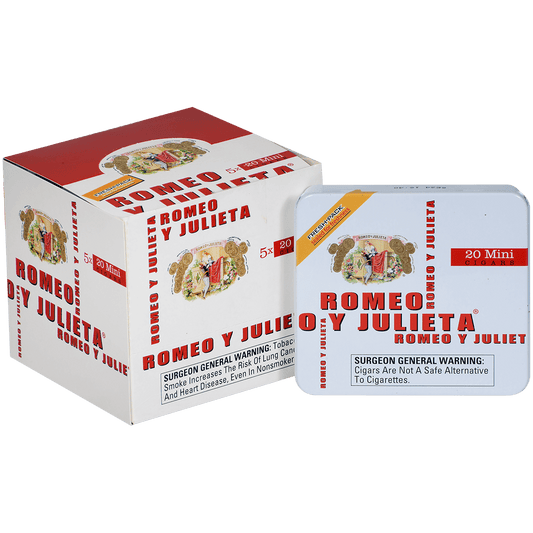 ROMEO Y JULIETA MINI-ORIGINAL (WHITE) 5/20 CT. TINS 2.875X20