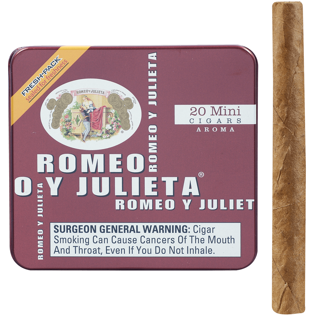 ROMEO Y JULIETA MINI-AROME (RED) 5/20 CT. TINS 2.875X20