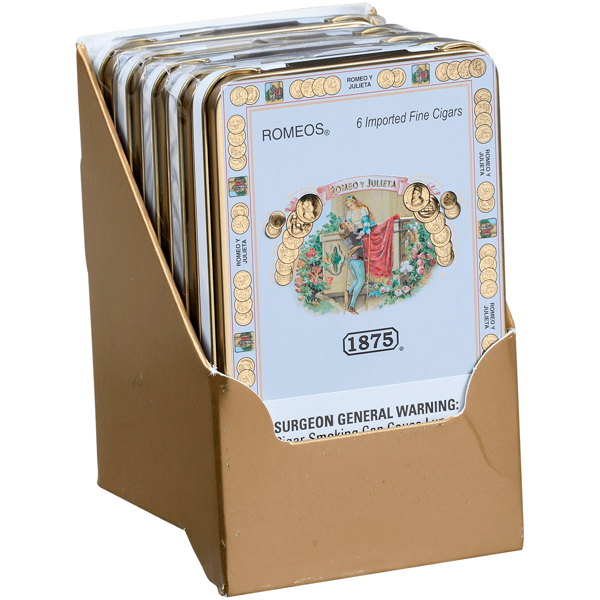 ROMEO Y JULIETA 1875 ROMEOS 5/6 TIN PACKS 4.00X33