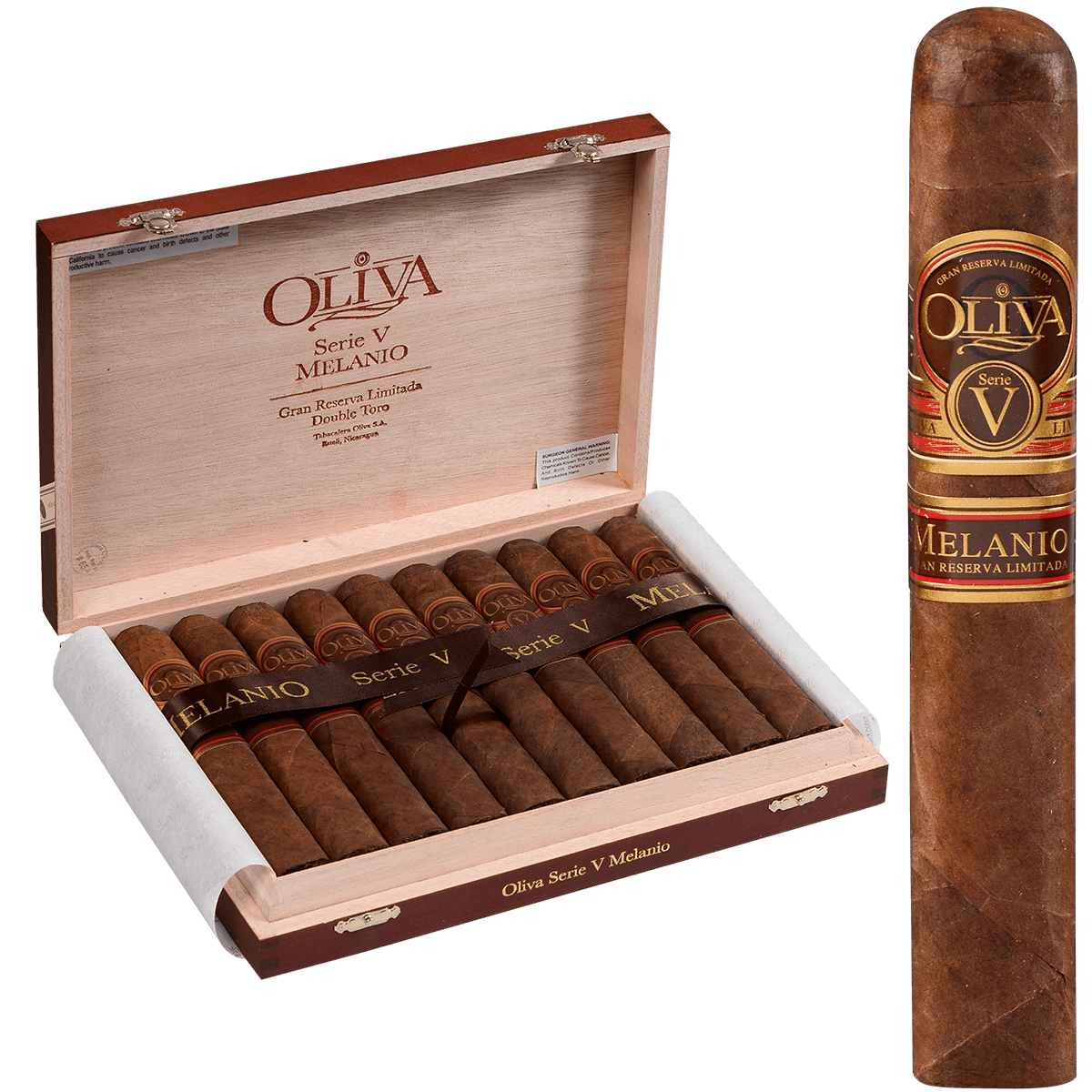 OLIVA SERIE V MELANIO DOUBLE TORO 10 CT. BOX 6.00X60