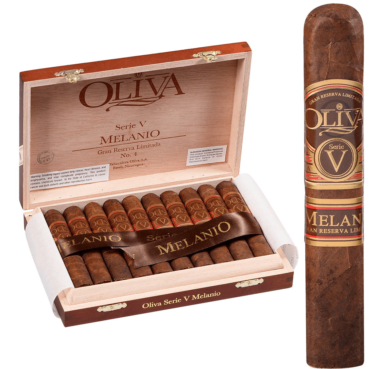 OLIVA SERIE V MELANIO PETIT CORONA #4 10 CT. BOX 4.50X46