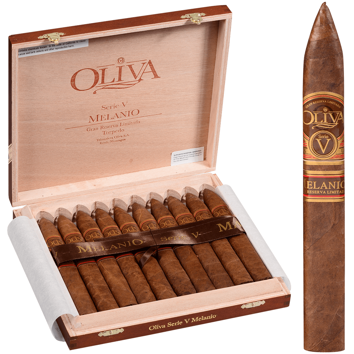 OLIVA SERIE V MELANIO TORPEDO 10 CT. BOX 6.50X52