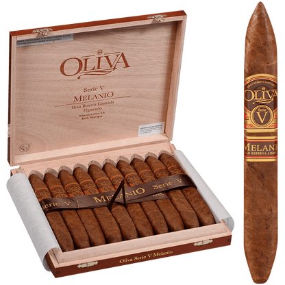 OLIVA SERIE V MELANIO FIGURADO 10 CT. BOX 6.50X52