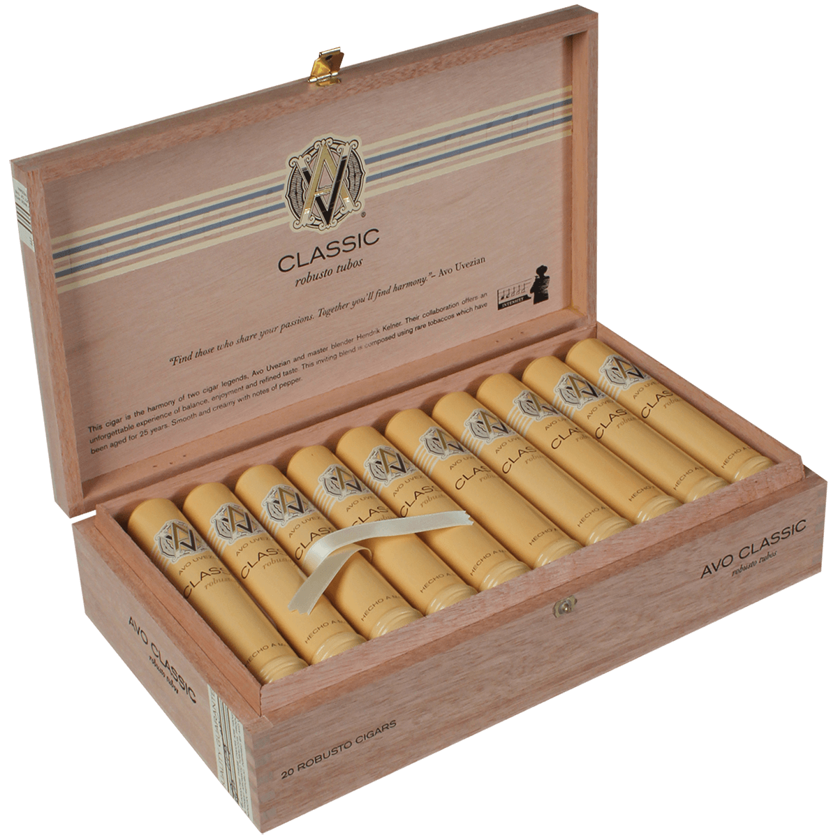 AVO CLASSIC ROBUSTO TUBOS 20 CT. BOX 5.00X50
