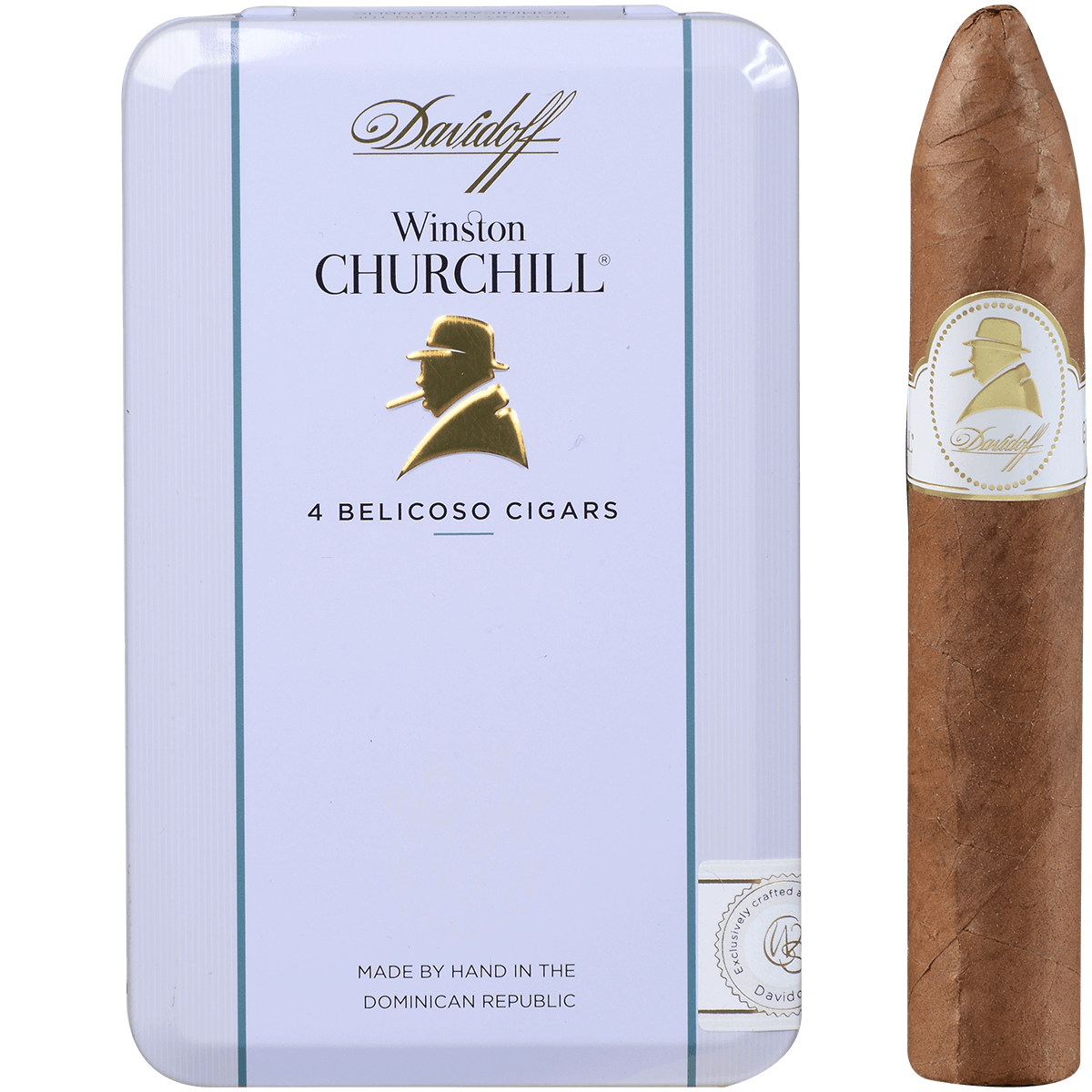 DAVIDOFF WINSTON CHURCHILL BELICOSO 20 CT. 5/4 TINS 4.50X46